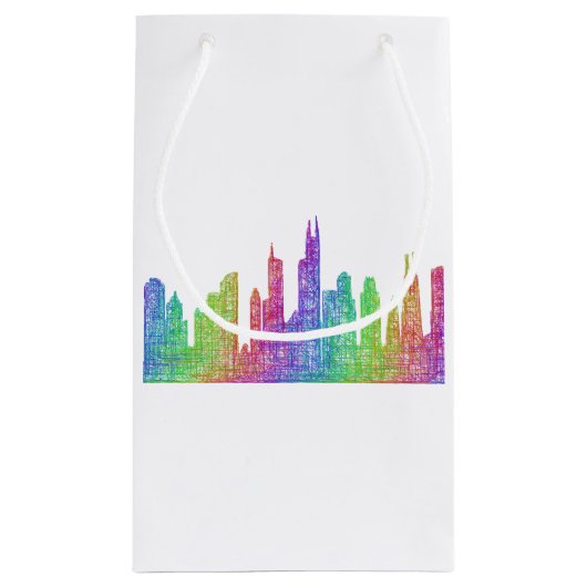 Chicago skyline klein cadeauzakje (Achterkant)
