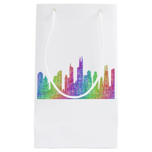 Chicago skyline klein cadeauzakje (Voorkant)