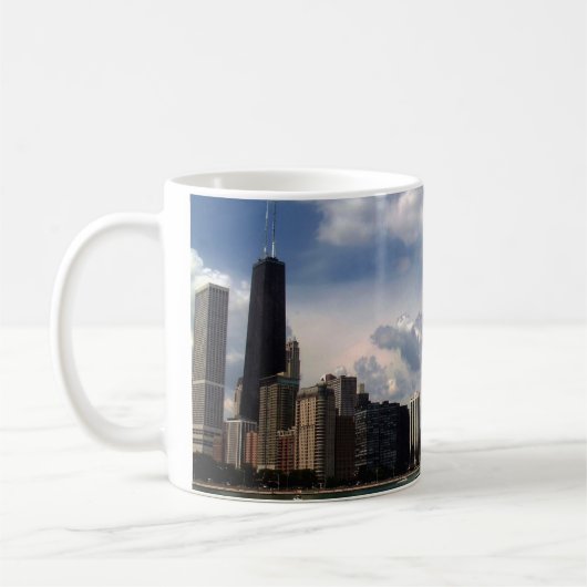Chicago Skyline Lake Michigan Summer Koffiemok (Links)
