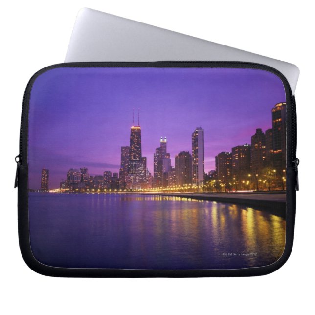 Chicago Skyline Laptop Sleeve (Voorkant)
