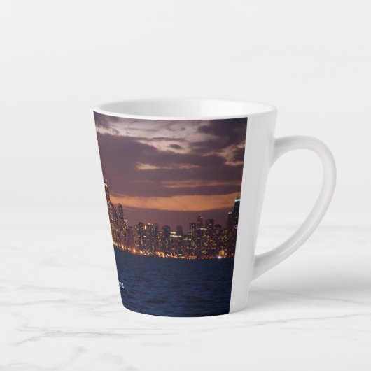 Chicago Skyline latte mok (Rechts)