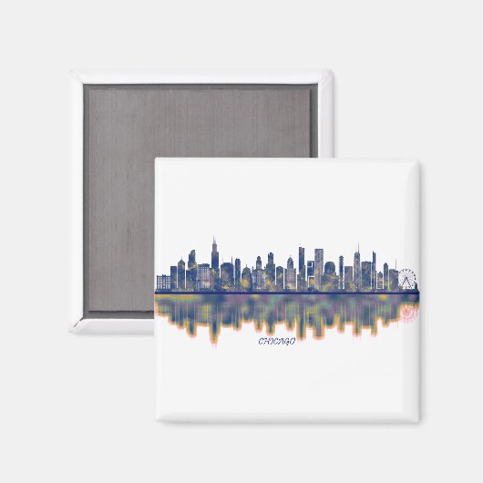 Chicago Skyline Magneet (Voorkant / Achterkant)