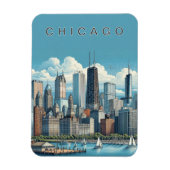 Chicago Skyline Magneet (Verticaal)