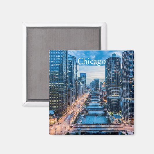 Chicago Skyline Magnet (Voorkant / Achterkant)