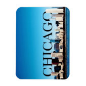 Chicago Skyline Magnet met Chicago in de lucht Magneet (Verticaal)