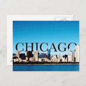 Chicago Skyline met CHICAGO in de Sky Briefkaart (Voorkant / Achterkant)