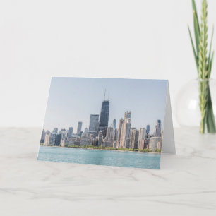 Chicago Skyline met Lake Michigan Kaart