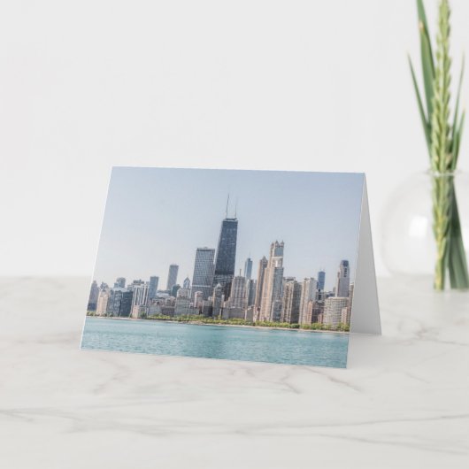 Chicago Skyline met Lake Michigan Kaart (Voorkant)