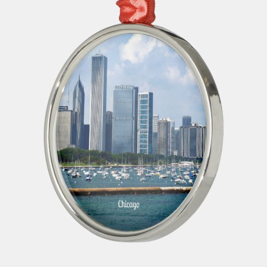 Chicago Skyline Metalen Ornament (Links)