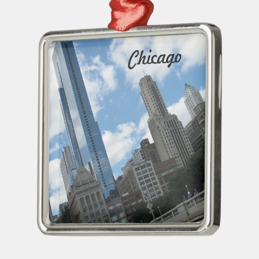 Chicago Skyline Metalen Ornament (Links)