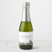 Chicago Skyline Mini Sparkling Wijnetiket (Voorkant)