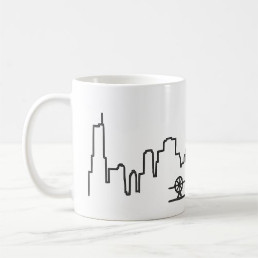 Chicago Skyline Mok (Links)