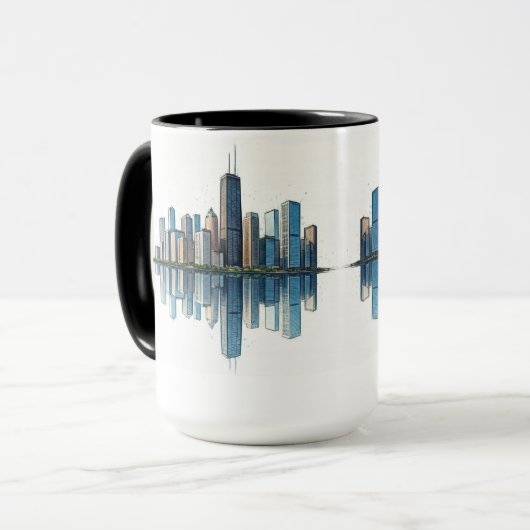 Chicago Skyline Mok (Voorkant links)