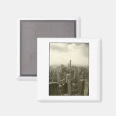 Chicago Skyline Mono Magneet (Voorkant / Achterkant)