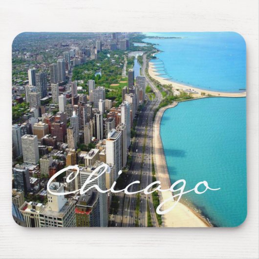 Chicago Skyline Mousepad Muismat (Voorkant)