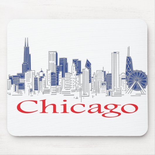 Chicago-Skyline Muismat (Voorkant)