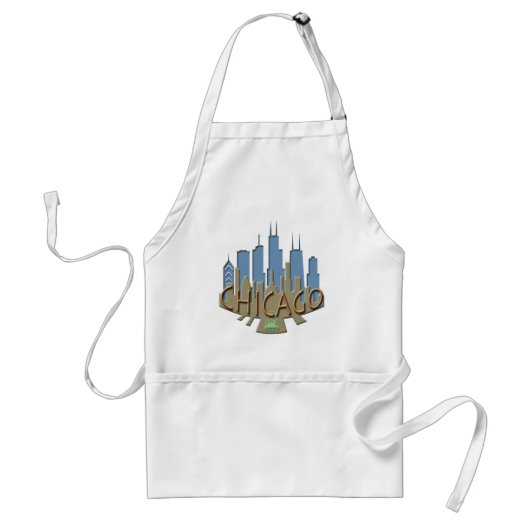 Chicago Skyline newwave beachy Standaard Schort (Voorkant)