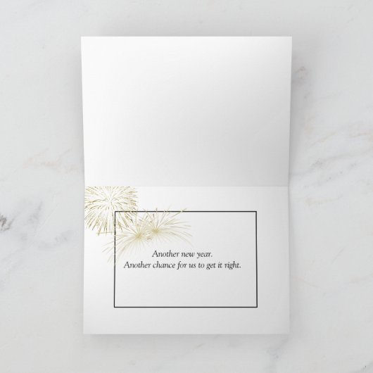 Chicago Skyline Nieuwjaar Feestdagen Kaart (Binnen)