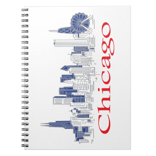 Chicago-Skyline Notitieboek (Voorkant)