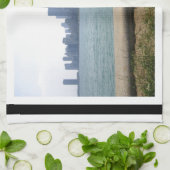 Chicago Skyline Omrand Theedoek (Gevouwen)