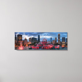 Chicago Skyline op Canvas 12x36