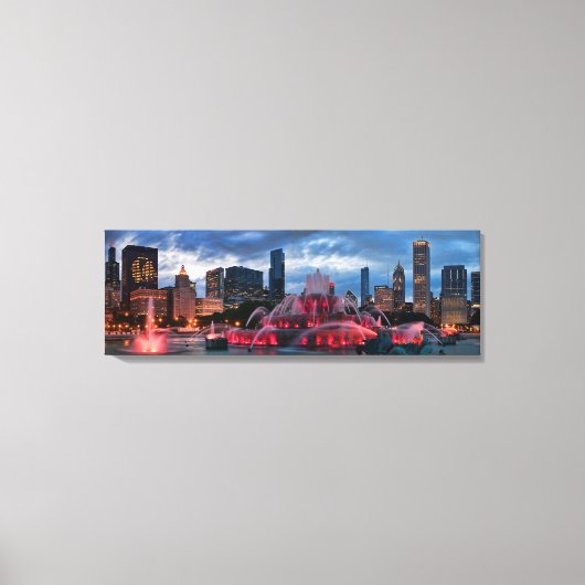 Chicago Skyline op Canvas 12x36 (Voorkant)