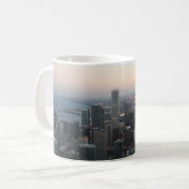 Chicago Skyline op Sunset Koffiemok (Voorkant links)