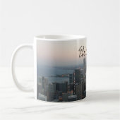 Chicago Skyline op Sunset met een naam Koffiemok (Links)