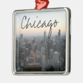 Chicago Skyline op Sunset Metalen Ornament (Links)