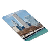 Chicago skyline over bevroren meer Michigan Magneet (Rechterzijde)