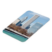 Chicago skyline over bevroren meer Michigan Magneet (Linkerzijde)