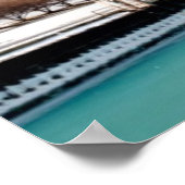 Chicago skyline over bevroren meer Michigan Poster (Hoek)