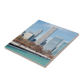 Chicago skyline over het bevroren meer van Michiga Tegeltje (Zijkant)