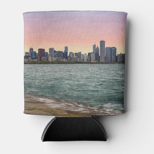 Chicago Skyline Painterly Blikjeskoeler (Voorkant)