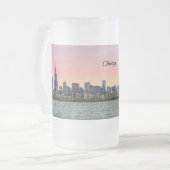 Chicago Skyline Painterly Frosted Mok (Voorkant links)