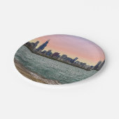 Chicago Skyline Painterly Papieren Bordje (Gekanteld)