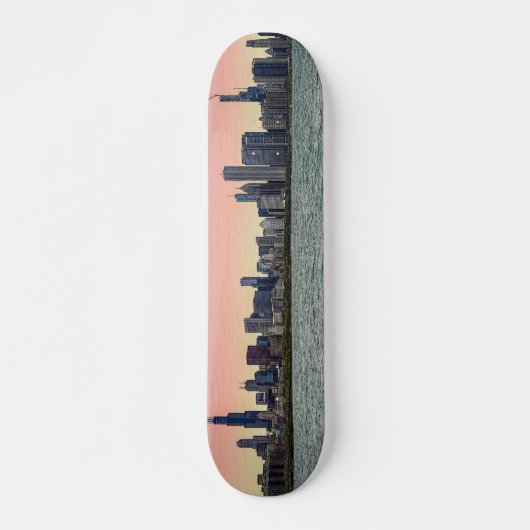 Chicago Skyline Painterly Persoonlijk Skateboard (Voorkant)