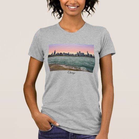 Chicago Skyline Painterly T-shirt (Voorkant)
