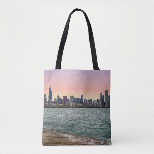 Chicago Skyline Painterly Tote Bag (Voorkant)