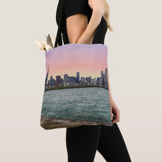Chicago Skyline Painterly Tote Bag (Dichtbij)