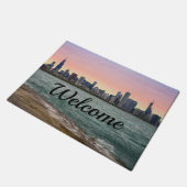 Chicago Skyline Painterly Welcome Doormat Deurmat (Schuin)