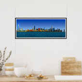 CHICAGO SKYLINE PANORAMA POSTER (Keuken)