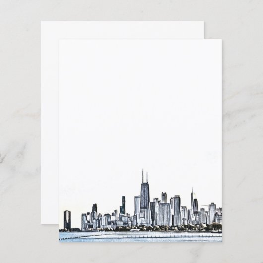 Chicago Skyline Paper Sheet (Voorkant / Achterkant)