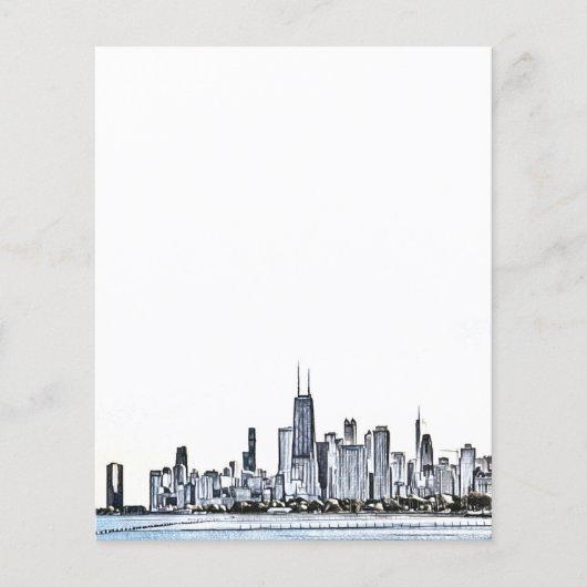 Chicago Skyline Paper Sheet (Voorkant)
