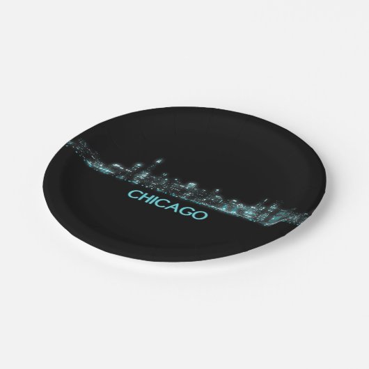 Chicago Skyline Papieren Bordje (Gekanteld)