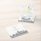 Chicago Skyline Papieren Onderzetter Save the Date (Insitu)