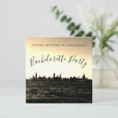 Chicago Skyline Party Uitnodiging (Staand voorkant)