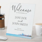 Chicago Skyline Pedastal Sign Reclamebord Met Voetstuk (Insitu)