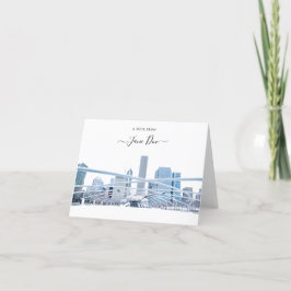 Chicago Skyline Personalized de Kaart van de Nota