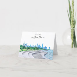 Chicago Skyline Personalized de Kaart van de Nota